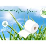 アロエベラの香りの3枚重ねトイレットペーパー84ロール、バリューパック